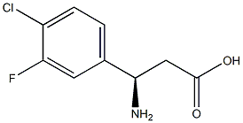 (R)-3-氨基-3-(4-氯-3-氟苯基)丙酸 结构式