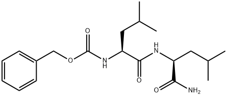 N-苄氧羰基-L-亮氨酰-L-亮氨酰胺 结构式