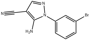 5-amino-1-(3-bromophenyl)-1H-Pyrazole-4-carbonitrile 结构式