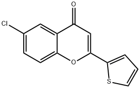 6-chloro-2-(thiophen-2-yl)-4H-chromen-4-one 结构式