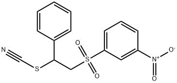 1-Nitro-3-(2-phenyl-2-thiocyanato-ethanesulfonyl)-benzene 结构式