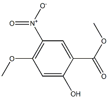 2-羟基-4-甲氧基-5-硝基苯甲酸甲酯 结构式