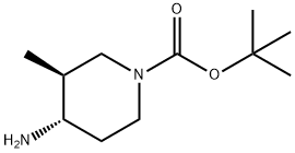 (3S,4S)-4-Amino-3-methyl-piperidine-1-carboxylic acid tert-butyl ester 结构式