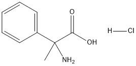 2-氨基-2-苯基丙酸盐酸盐 结构式