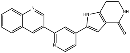 2-[2-(3-quinolyl)-4-pyridyl]-1,5,6,7-tetrahydropyrrolo[3,2-c]pyridin-4-one 结构式