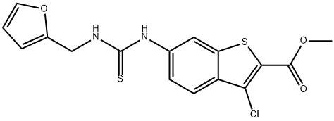 methyl 3-chloro-6-(3-(furan-2-ylmethyl)thioureido)benzo[b]thiophene-2-carboxylate 结构式