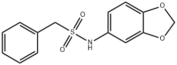 N-(1,3-benzodioxol-5-yl)-1-phenylmethanesulfonamide 结构式