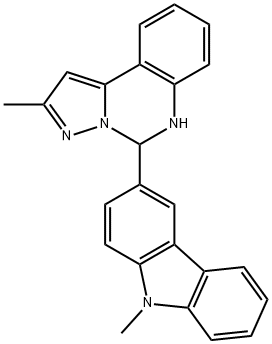 2-methyl-5-(9-methyl-9H-carbazol-3-yl)-5,6-dihydropyrazolo[1,5-c]quinazoline 结构式