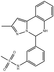 N-(3-(2-methyl-5,6-dihydropyrazolo[1,5-c]quinazolin-5-yl)phenyl)methanesulfonamide 结构式