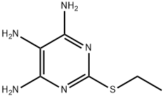 2-乙硫基-4,5,6三氨基嘧啶 结构式
