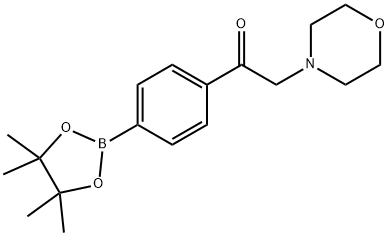 2-(吗啉-4-基)-1-[4-(四甲基-1,3,2-二氧杂硼环戊烷-2-基)苯基]乙-1-酮 结构式