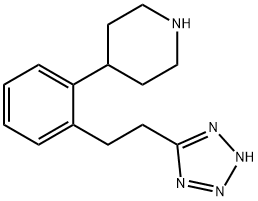 4-(2-(2-(1H-四唑-5-基)乙基)苯基)哌啶 结构式