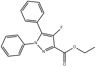 4-fluoro-1,5-diphenylpyrazole-3-carboxylic acid ethyl ester 结构式