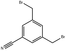 3,5-双(溴甲基)苯甲腈 结构式