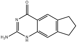 2-氨基-1,6,7,7-四氢-4H-环戊基并[G]喹唑啉-4-酮 结构式