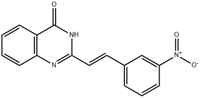 2-[(E)-2-(3-nitrophenyl)ethenyl]quinazolin-4(3H)-one 结构式