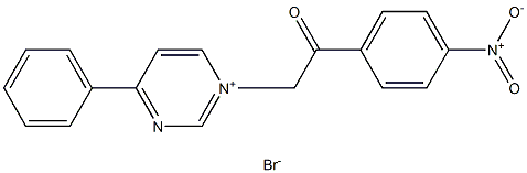 1-(2-(4-NITRO-PHENYL)-2-OXO-ETHYL)-4-PHENYL-PYRIMIDIN-1-IUM, BROMIDE 结构式