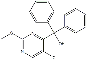 5-CHLORO-ALPHA,ALPHA-DIPHENYL-2-METHYLTHIO-4-PYRIMIDINEMETHANOL 结构式