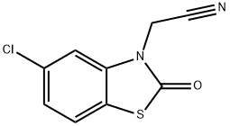 2-(5-Chloro-2-oxobenzo[d]thiazol-3(2H)-yl)acetonitrile 结构式