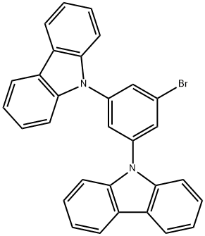 9,9'-(5-溴-1,3-亚苯基)双(9H-咔唑) 结构式