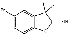 5-bromo-2,3-dihydro-3,3-dimethyl-2-hydroxybenzofuran 结构式