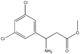 3-氨基-3-(3,5-二氯苯基)丙酸甲酯 结构式