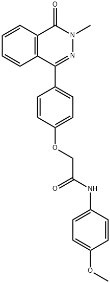 N-(4-methoxyphenyl)-2-[4-(3-methyl-4-oxo-3,4-dihydro-1-phthalazinyl)phenoxy]acetamide 结构式