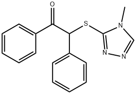 2-[(4-methyl-4H-1,2,4-triazol-3-yl)sulfanyl]-1,2-diphenylethanone 结构式