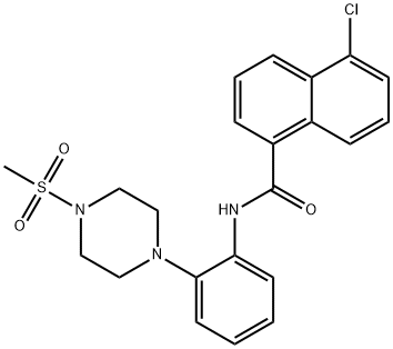 5-chloro-N-{2-[4-(methylsulfonyl)-1-piperazinyl]phenyl}-1-naphthamide 结构式