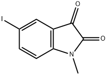 5-碘-1-甲基吲哚啉-2,3-二酮 结构式