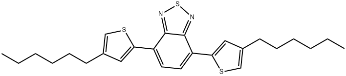 4,7-Bis(4-hexylthiophen-2-yl)benzo[c][1,2,5]thiadiazole 结构式