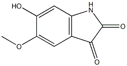 6-hydroxy-5-methoxyindoline-2,3-dione 结构式