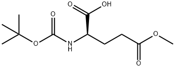 N-叔丁氧羰基-D-谷氨酸 GAMMA-甲酯 结构式