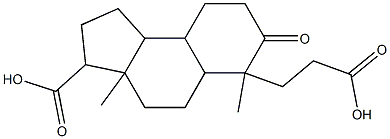 6-(2-羧基乙基)-3A,6-二甲基-7-氧代-十二氢-1H-环戊烷并[A]萘-3-甲酸 结构式