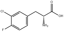 (R)-2-氨基-3-(3-氯-4-氟苯基)丙酸 结构式