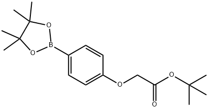 2-(4-(4,4,5,5-四甲基-1,3,2-二氧杂硼杂环戊烷-2-基)苯氧基)乙酸叔丁酯 结构式