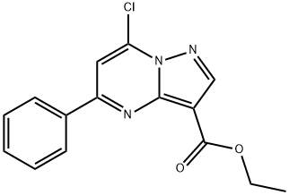 7-氯-5-苯基吡唑并[1,5-A]嘧啶-3-甲酸乙酯 结构式