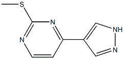 2-(甲硫基)-4-(1H-吡唑-4-基)嘧啶 结构式