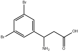 3-AMINO-3-(3,5-DIBROMOPHENYL)PROPANOIC ACID 结构式