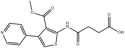 4-((3-(methoxycarbonyl)-4-(pyridin-4-yl)thiophen-2-yl)amino)-4-oxobutanoic acid 结构式