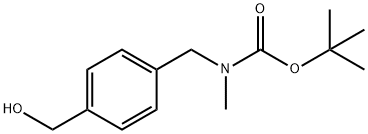 4-(羟基甲基)苄基]甲基氨基甲酸叔丁酯 结构式