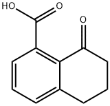 8-oxo-5,6,7,8-tetrahydronaphthalene-1-carboxylic acid 结构式