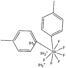 二(甲基苯基)碘六氟锑酸盐 结构式