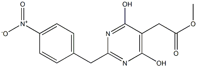 [4,6-dihydroxy-2-(4-nitrobenzyl)pyrimidin-5-yl]acetic acid methyl ester 结构式