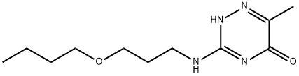 3-[(3-butoxypropyl)amino]-6-methyl-1,2,4-triazin-5(4H)-one 结构式