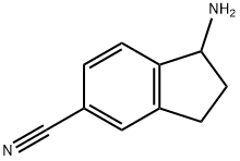 1-氨基-2,3-二氢-1H-茚-5-甲腈 结构式