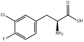 (S)-2-氨基-3-(3-氯-4-氟苯基)丙酸 结构式