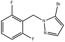5-Bromo-1-(2,6-difluorobenzyl)-1H-pyrazole 结构式