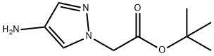 2-(4-氨基-1H-吡唑-1-基)乙酸叔丁酯 结构式