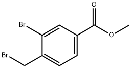 4-(溴甲基)-3-溴苯甲酸甲酯 结构式